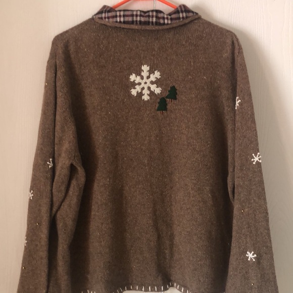 Woman’s VTG Y2k rare Christmas festive wool plaid blend patchwork jacket topper - Picture 8 of 11